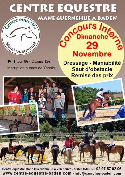 Concours interne au Centre équestre de Baden dimanche 29 novembre 2015