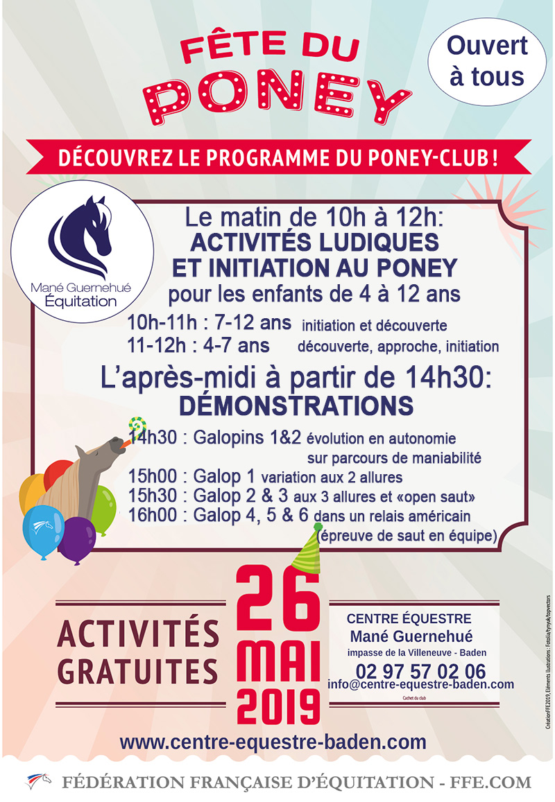 Fête du poney 2019 au centre équestre Mané Guernehué