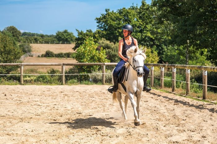 Équitation dans le manège