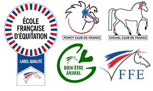 Labels FFE Poney Club de France Cheval Club de France Bien-être animal Ecole Française d'Equitation